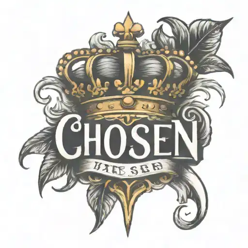 The Word Chosen With A Crown On Top
