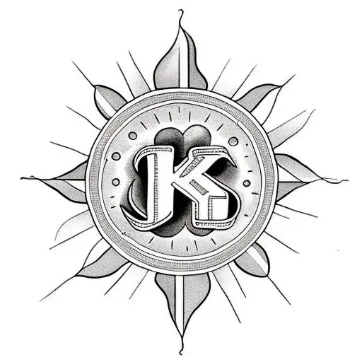 Sun With The Letter K In The Middle