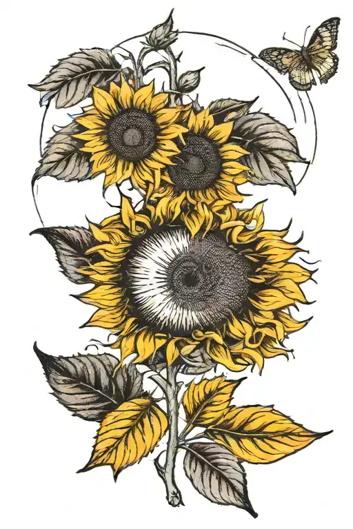 Sunflower In Full Moon