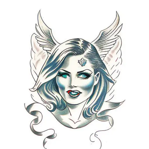 Half Devil Half Angel Woman