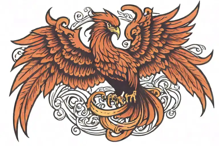 Phoenix With Large Red Wing Logo