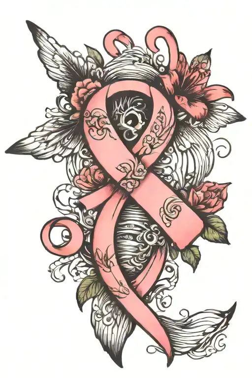 Breast Cancer Ribbon Symbolizing Transformation