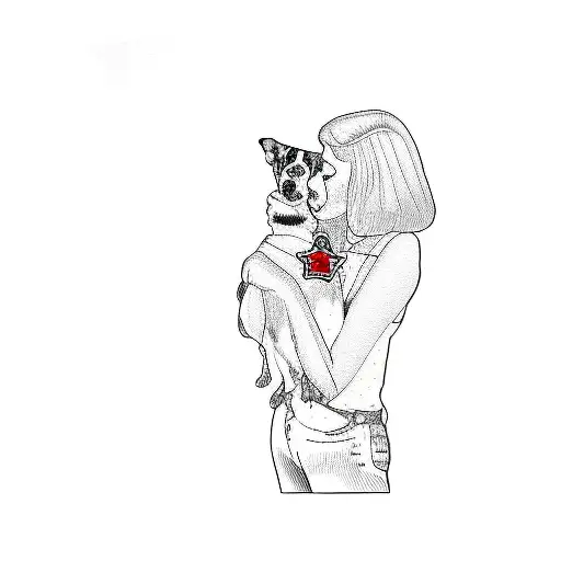 A Woman Kissing Her Dog