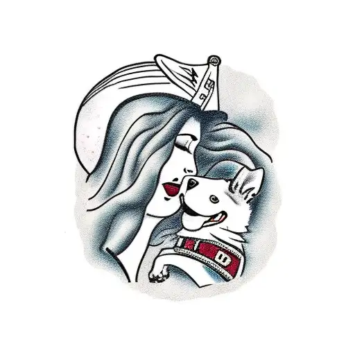 A Woman Kissing Her Dog