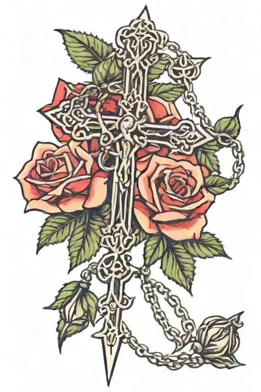 Rosary And Roses With Thorns