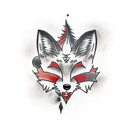 A Philosophical Quote Tattoo With A Sketch Style Featuring A Fox And A Beach Scene