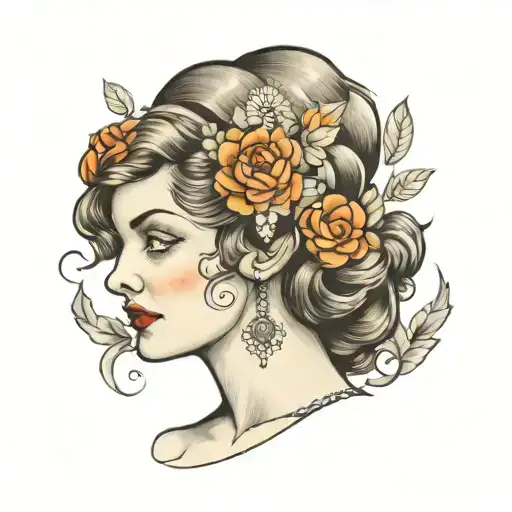 Girl In Colour Amongst People In Grey Portrait