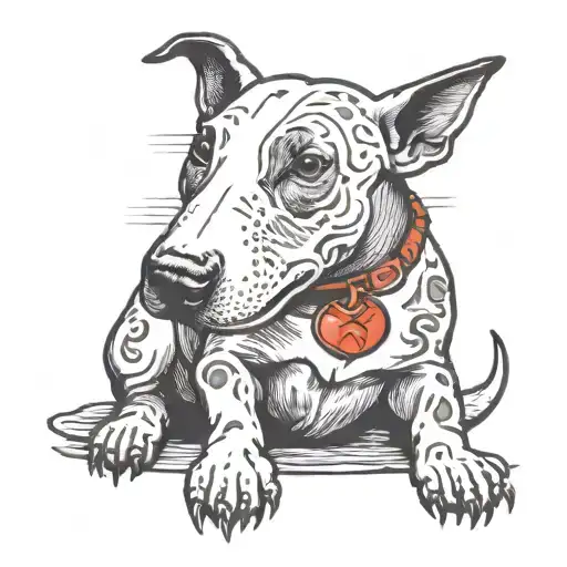 Bull Terrier Sitting