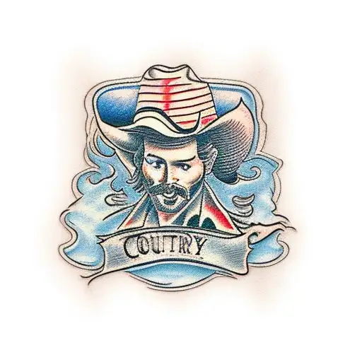 Country Music Logo With Label