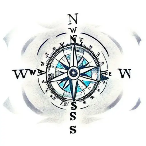 A Compass With An Owl