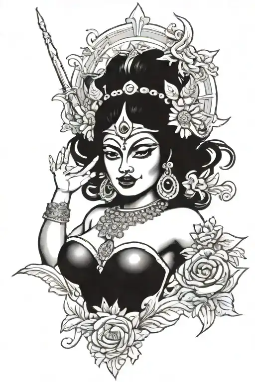 Nude Hindu Goddess Kali