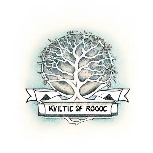 A Tree Of Knowledge With Roots Forming Philosophical Symbols