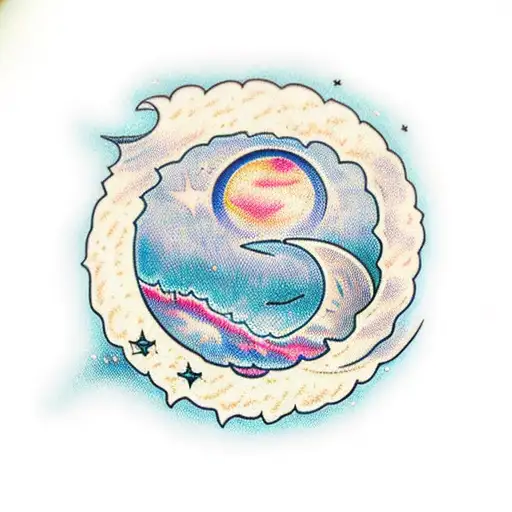 Crescent Moon On Knee