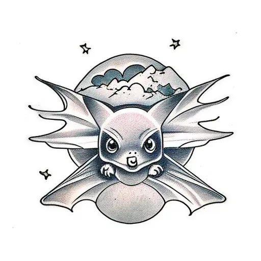 Little Brown Bat Walking With Ghost Friend