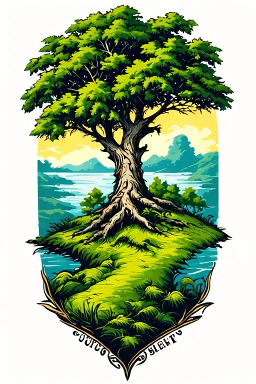 2 Lush Trees Growing On Baron Land