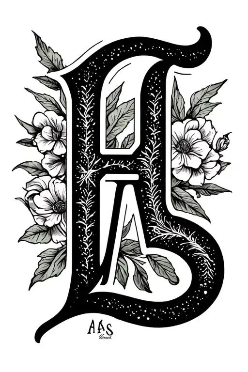 Lettering With The Initials As