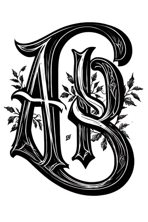 Lettering With The Initials As