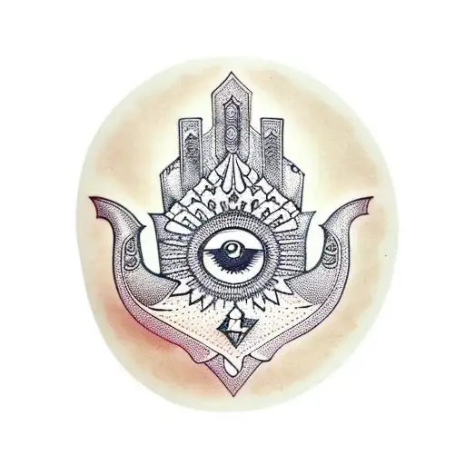 Hamsa Symbol Pyramid