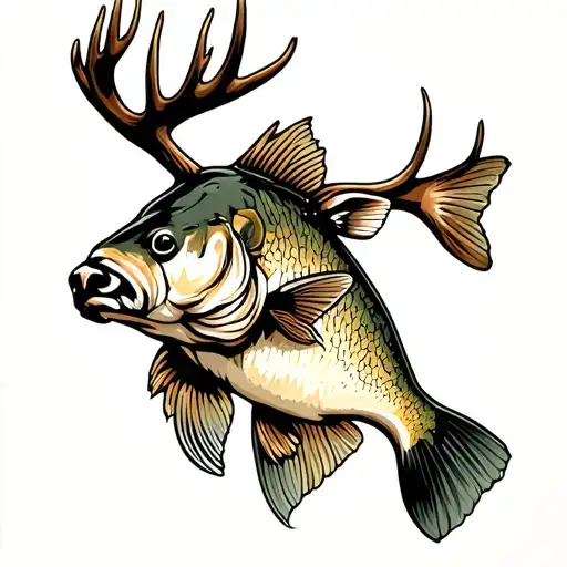 Elk With Bass Fish