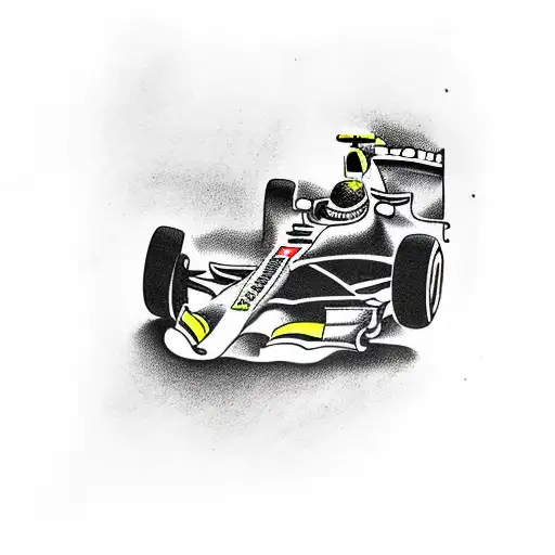 Formula 1 Car With The Number 19 And The Letter J