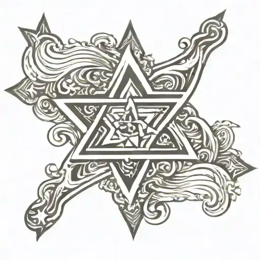 Star David Formed By Waves