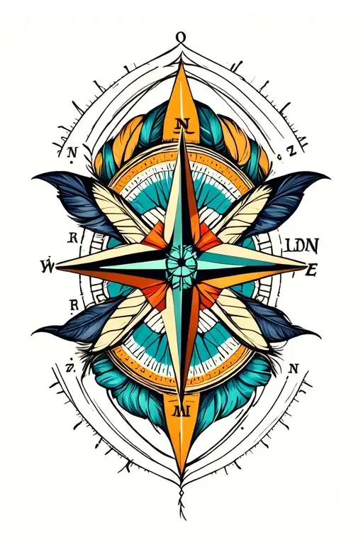 Geometric Compass Butterlies Feathers