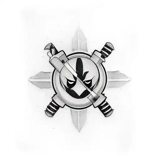 Deadpool Black White