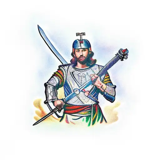 Saint George Reflected In Ogun's Sword