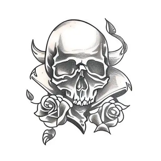 Skull And Roses