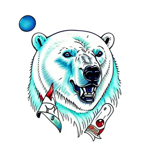 Polar Bear With Blood