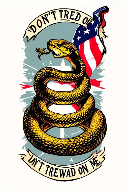 Don't Tread On Me Snake Patriot Yellow 2Nd Amendment