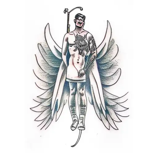 Male Angel With Wings