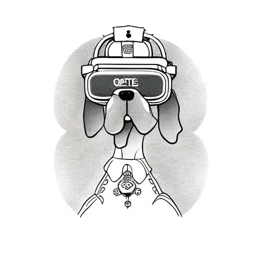 A Dog Wearing A Virtual Reality Headset