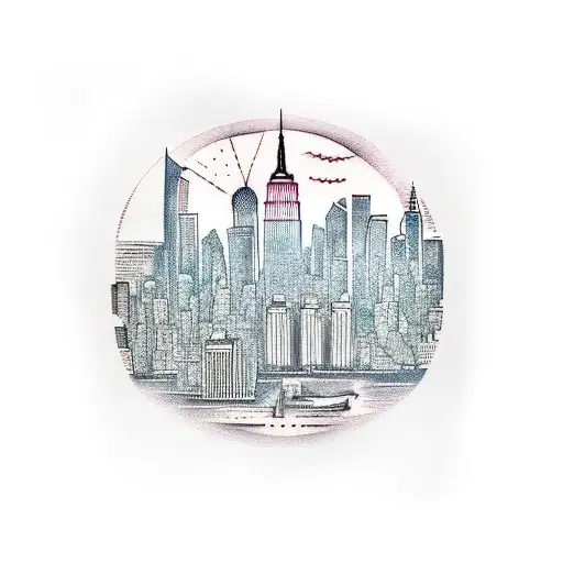 The New York City Skyline Outline