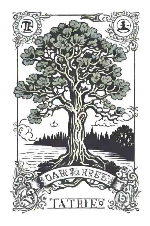 Oak Tree Tarot Card