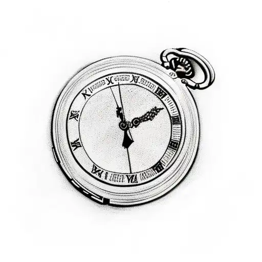 Pocket Watch With Roman Numbers That Is Smoking With Numbers In The Smoke
