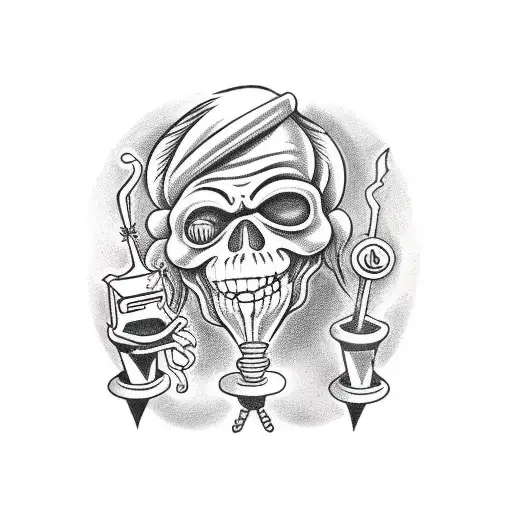 The Cryptkeeper In Red And Black