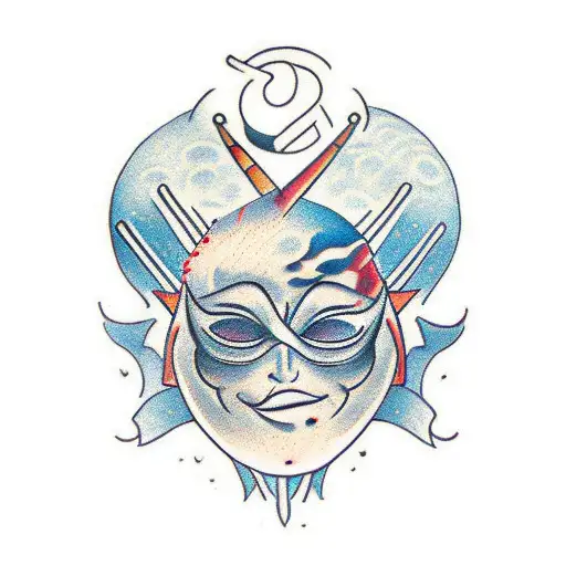 A Guy Taking Off A Mask Showing Half Face Crying