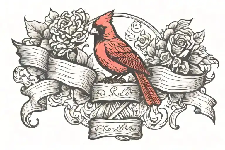 Cardinal And Als Ribbon Symbolizing Transformation