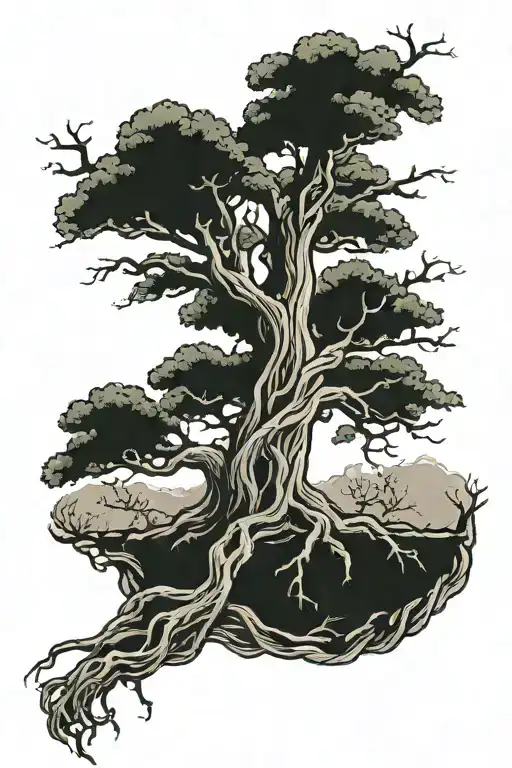 Dying Tree Intertwined