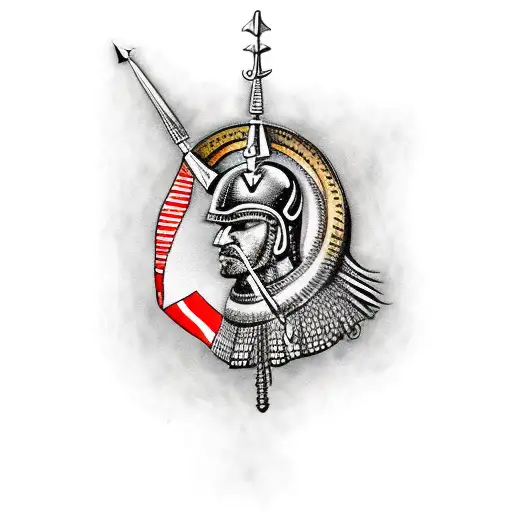 Polish Hussar Warrior With A Shield