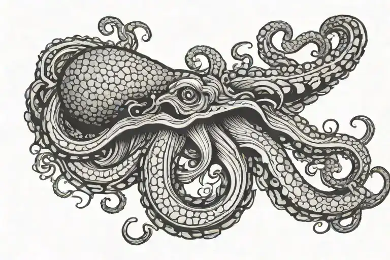 Kraken Wrapping Its Tentacles