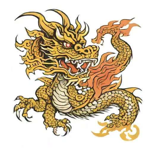 Dragon In Japanese Style