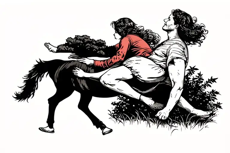 Father With Daughter Sitting On His Shoulders While Walking