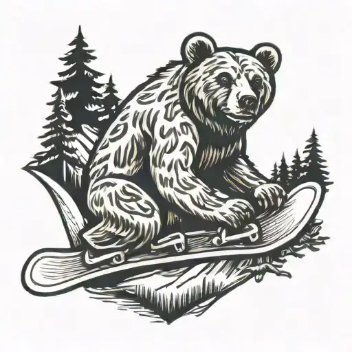 Snowboardist Bear Mountain