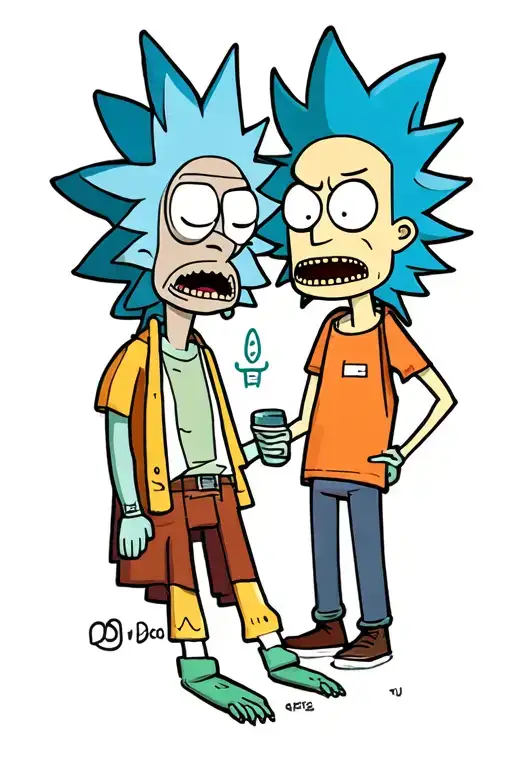 Rick And Morty Together Cartoon