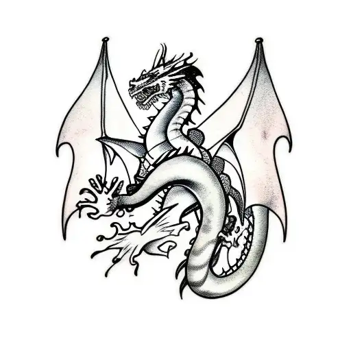 Dragon With Tive Headz