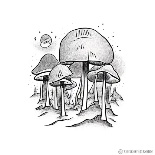 A Mushroom Forest With Hidden References To Movies And Books