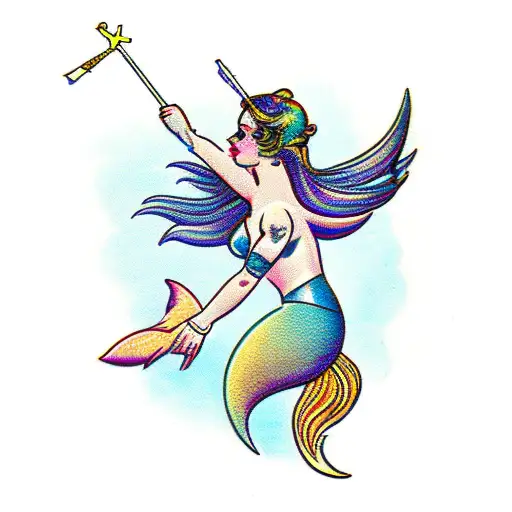 Sagittarius With Mermaid Tail