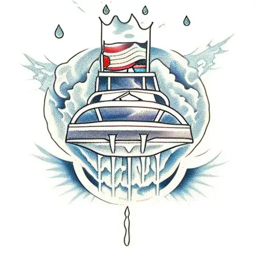 Boat With Water Out Of A Jar